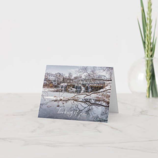Neige Au Barrage Finley Penser À Votre Carte (Devant)