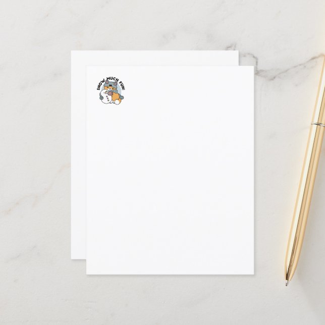 Neige beaucoup amusant Chat hiver vacances Design (Devant/Arrière en situation)