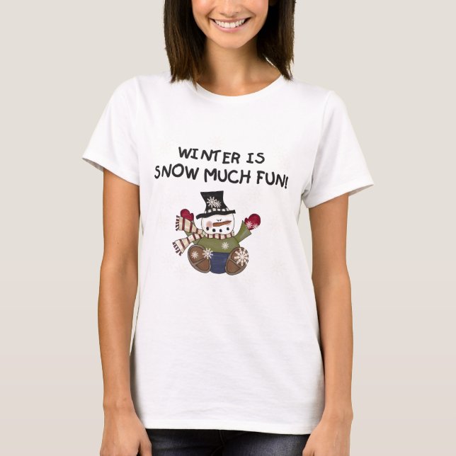 Neige beaucoup amusant Snowman Tshirts et cadeaux (Devant)