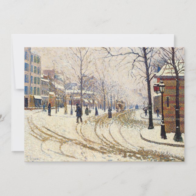 Neige, Boulevard de Clichy, Paris par Paul Signac (Devant)