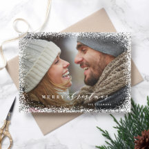 Neige Dans Joyeuse Carte De Vacances Noël