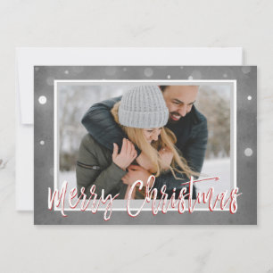 Neige de Joyeux Noël ou carte photo de flocon de