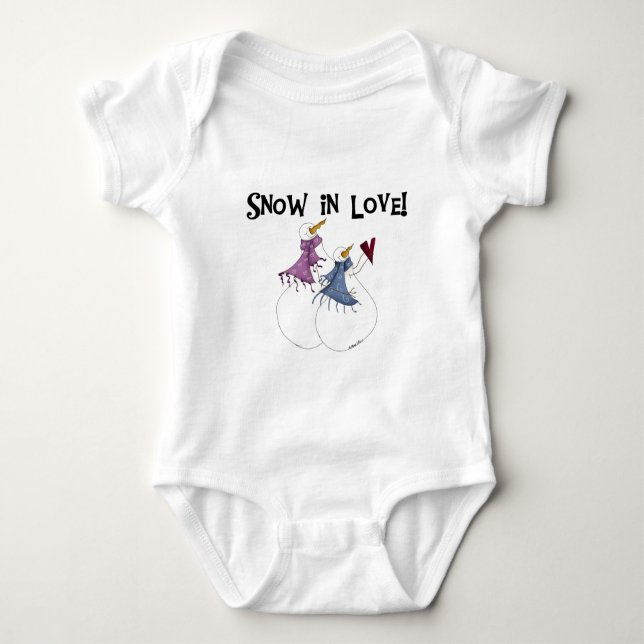 Neige en amour T-shirts et cadeaux Snowman (Devant)