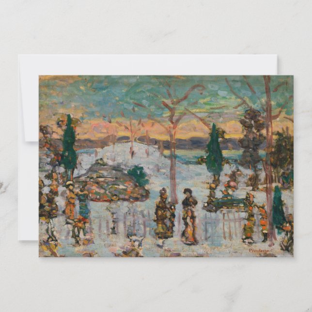 Neige en avril par Maurice Prendergast, Art Vintag (Devant)