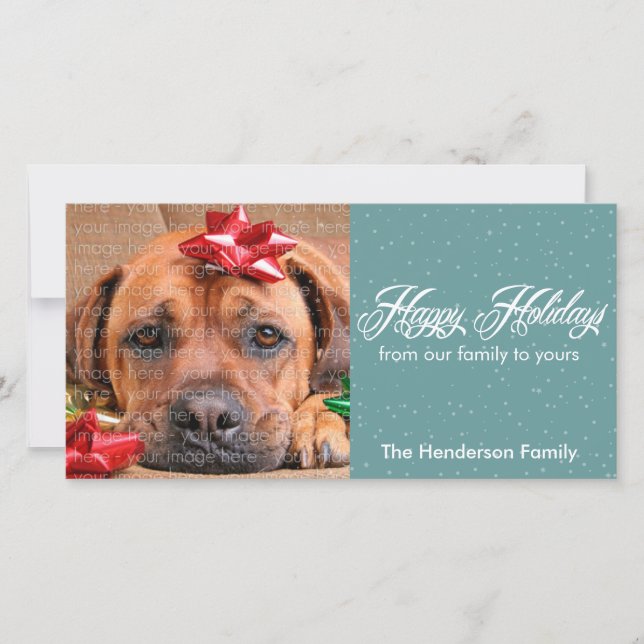 Neige et étincelles Cartes photos de vacances (Devant)