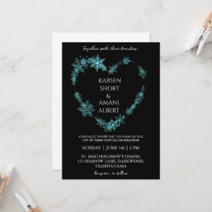 neige hiver merveilleuse invitations de mariage