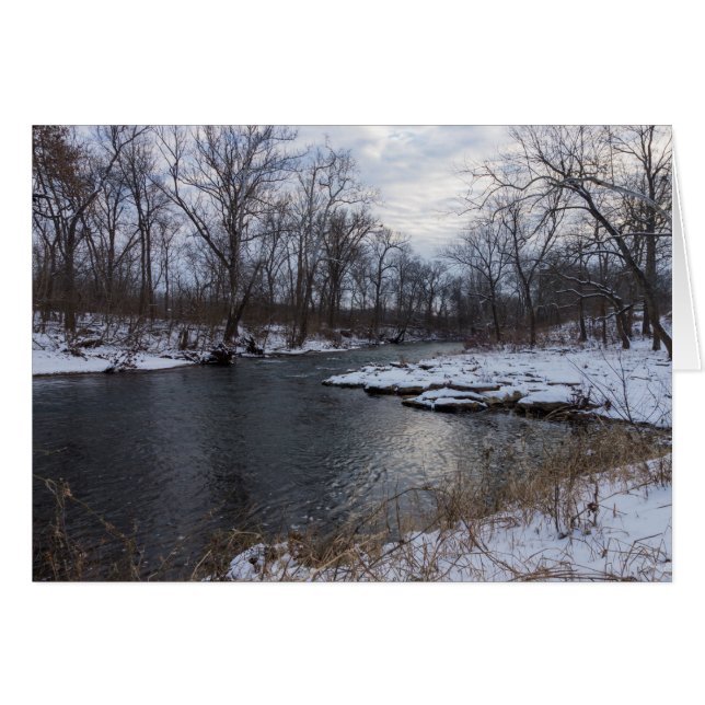 Neige Le Long De La Rivière James (Devant Horizontal)
