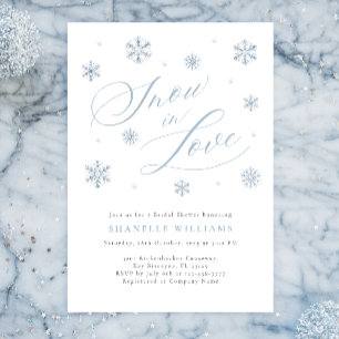 Neige moderne en amour Douche nuptiale Invitation