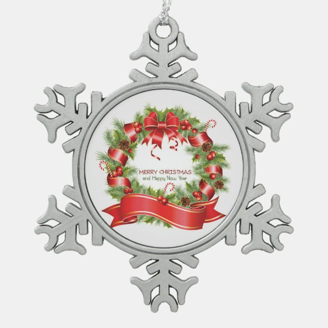 Neige Ornement de flocon d'hiver de Noël pour l'égout/co (Devant)