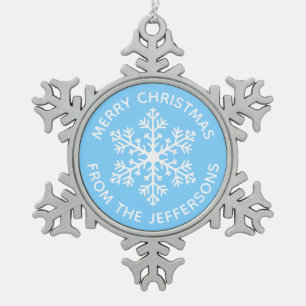 Neige Ornement de Noël du flocon bleu