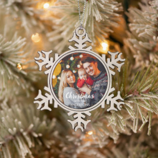 Neige Ornement de sapin de Noël personnalisé en flocon d