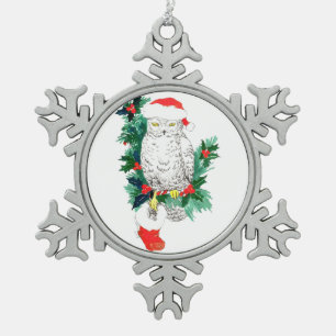 Neige Ornement mignon de Noël de faune de flocon de