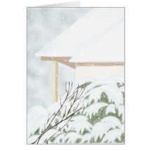 Neige sur le genévrier Bush