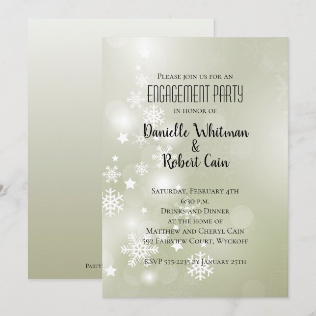 Neige sur l'élégant abstrait aquarelle Sage (Devant / Derrière)