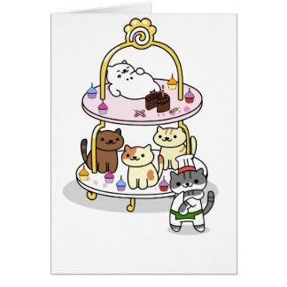 Neko Atsume - partie de support de gâteau - blanc