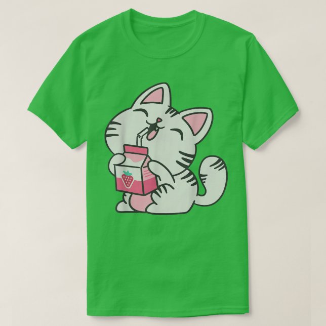 Neko Japan Manga Harajuku Graphic T-Shirt (Design devant)