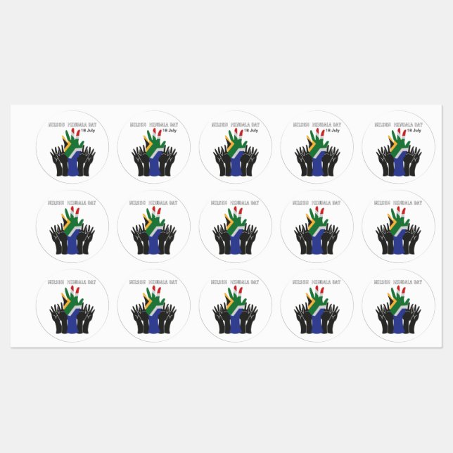 nelson Mandela day stickers (Feuille)