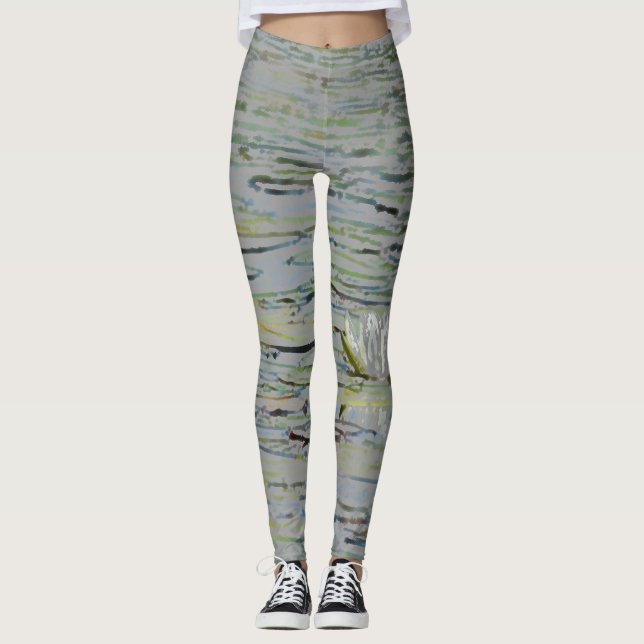 Nénuphar Pond Lake Flower I Leggings (Devant)