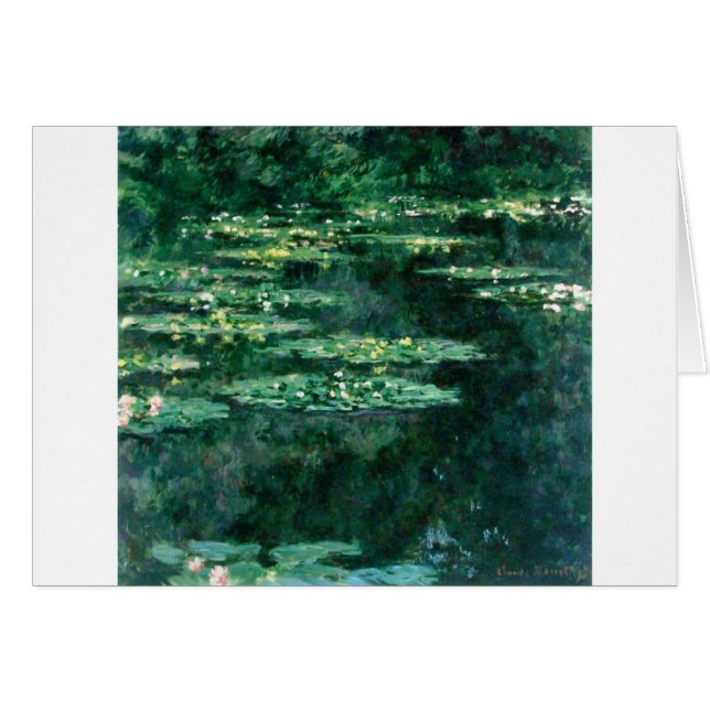 NÉNUPHARS DANS UN ÉTANG VERT par Claude Monet  (Devant horizontal)