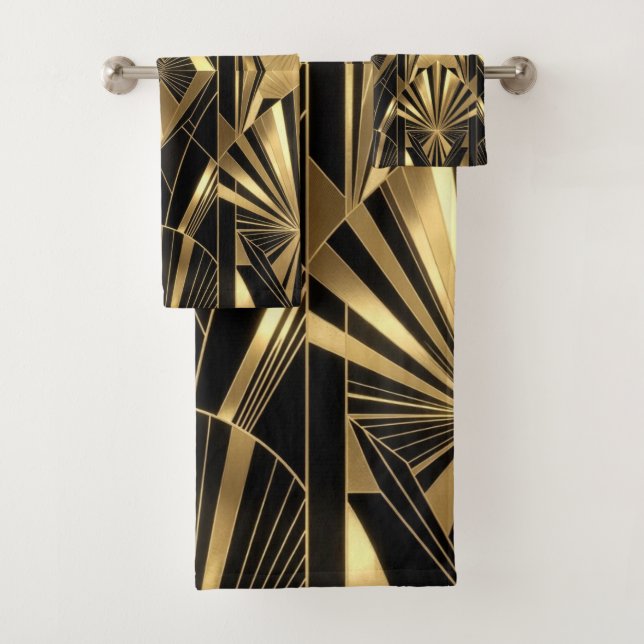 Néo Art Déco Noir Or Géométrique Gatsby  (En situation)