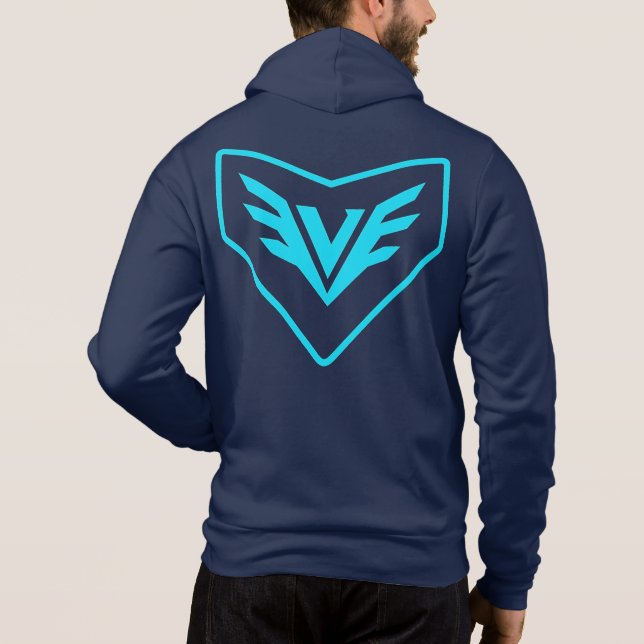 Neo Bushidō Crest Sweat - shirt à capuche - Cyan C (Dos)