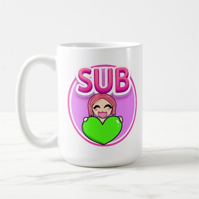 Neomotoko's Sub Love Emote Mug (Gauche)