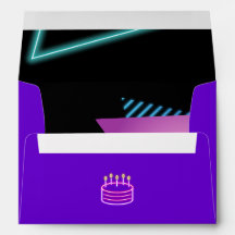 Neon 80s Party Editable Envelope 80s fête à thème