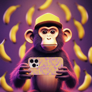 Neon Bananas violet Coque-Mate coque iphone