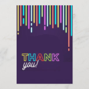Neon Carte de remerciements on