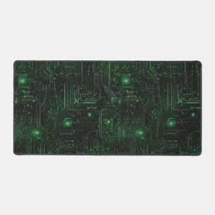 Neon Circuit Desk Mat