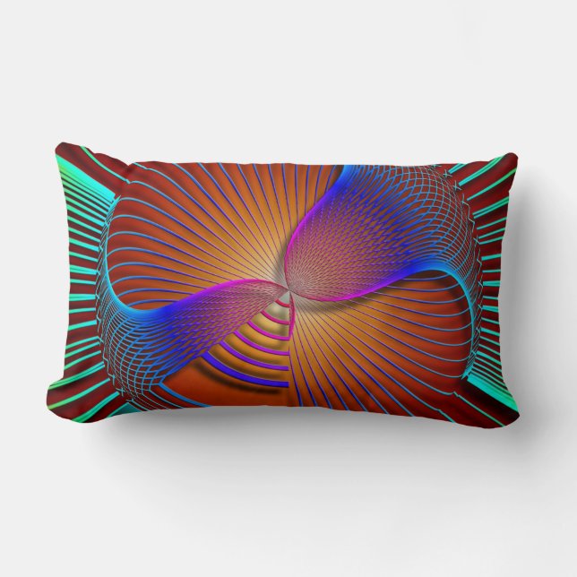Neon Couleur Fissures Lancer Oreiller (Recto)