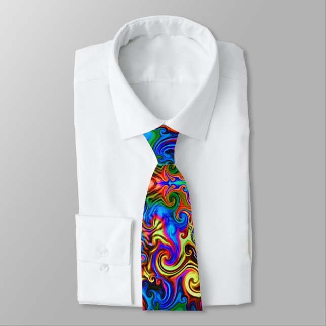 néon cravate psychédélique (Attaché)