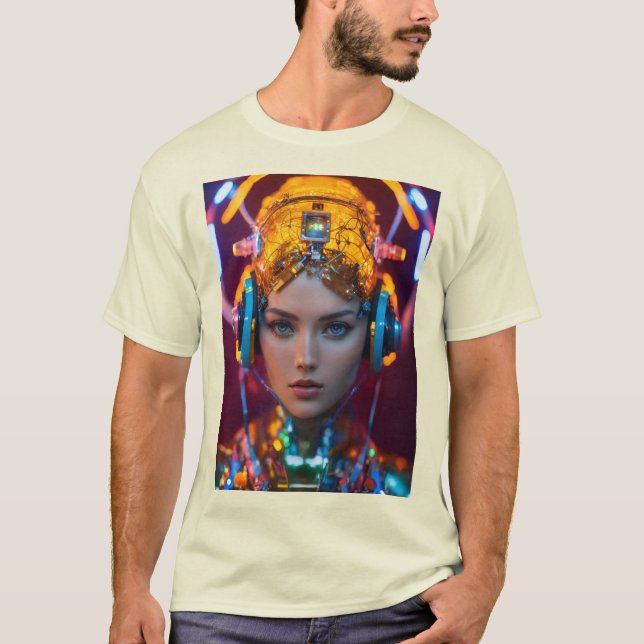 Neon Cyborg - Les T-Shirts Futuristes Sci-Fi (Devant)