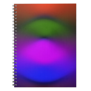 Néon de Carnet bleu, violet, vert et orange