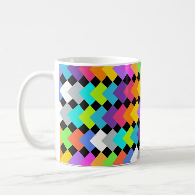 Neon Diamonds Café Mug (Gauche)