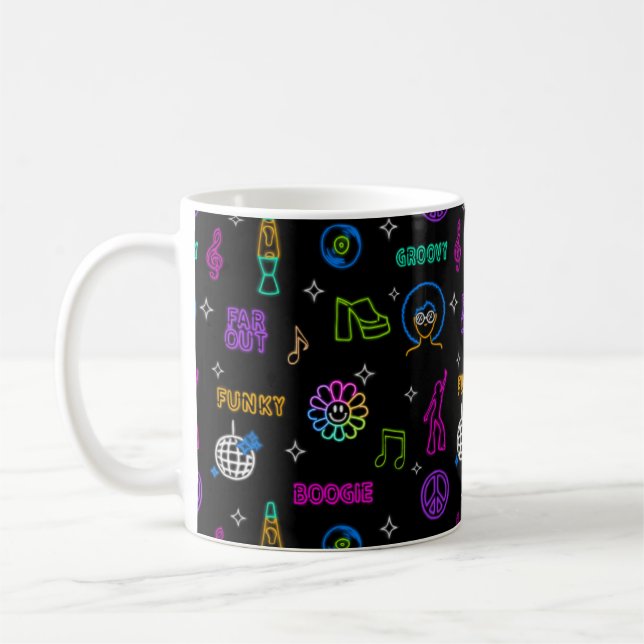 Neon Disco Coffee Mug (Gauche)