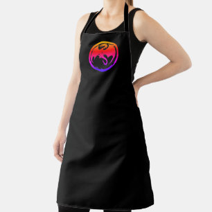 Neon Dragon femme noire chef tablier