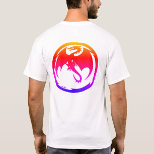 Neon Dragon hommes T-shirt blanc dos
