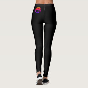 Neon Dragon leggings noirs
