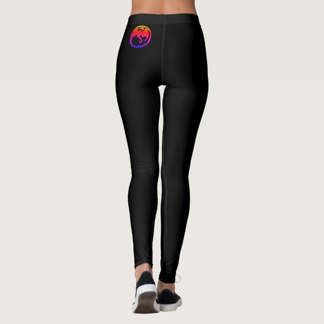Neon Dragon leggings noirs (Dos)