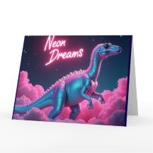 Neon Dreams - Carte Anniversaire