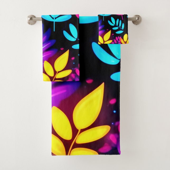 Neon Feuille Motif Abstrait (En situation)