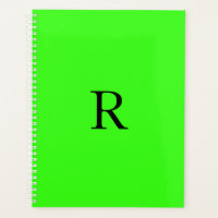 Neon Fluorescent Vert Nom Monograms Cadeau Favoris