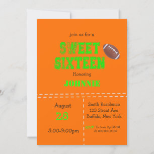 Neon Football Sweet sixteen fête d'anniversaire