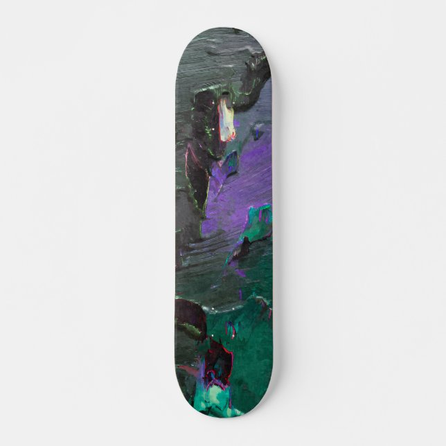 Neon Forest Dreamscape Abstract Skateboard (Devant)