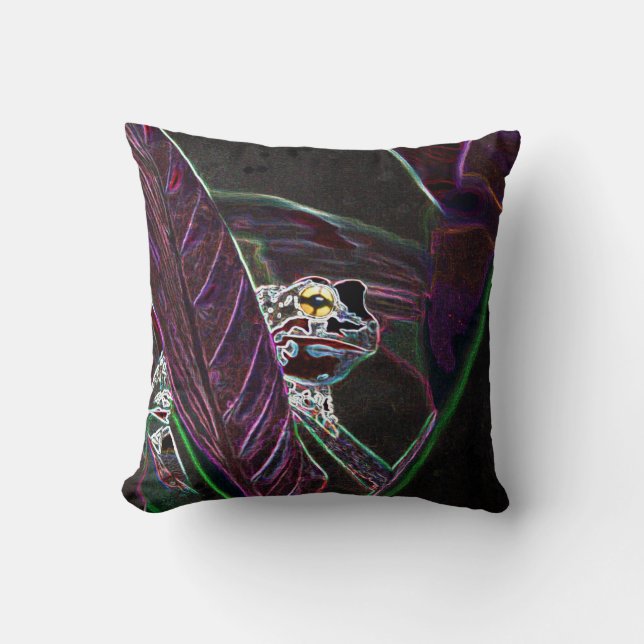 Neon Froggy Coussin (Recto)