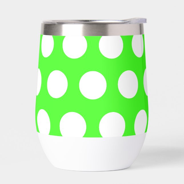 Neon Green Blanc Grand Pois (Gauche)