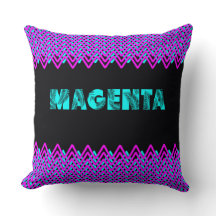 Neon Magenta Chevron Lance Oreiller