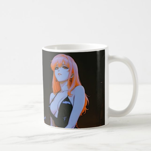 Neon Night Diva — Mug Anime Fille & Tramway (Droite)