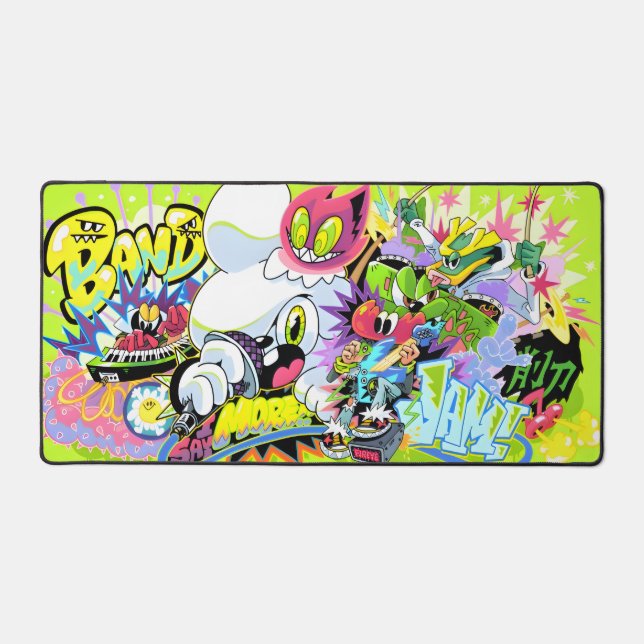 Neon Noise – Cartoon Band Mouse Pad (Recto)